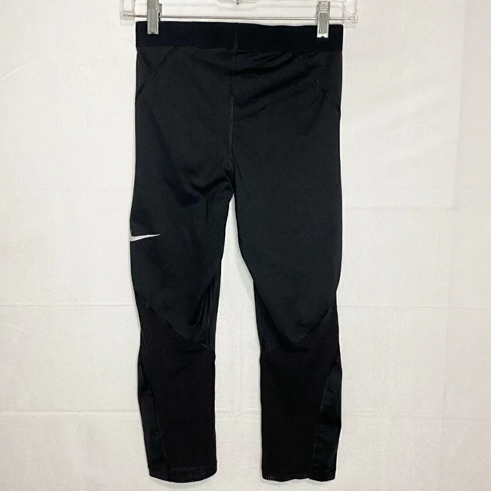Nike Pro Hypercool Training Tight Crop Leggings Mesh Sides Women's Small (24x21)